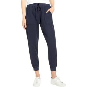 Splendid Pull-on Knit Jogger in Navy Blue High Rise‎ Drawstring Waist, Small